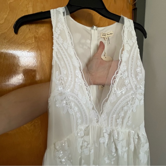 Southern fried chicks white sequin a line maxi dress - Picture 4 of 13